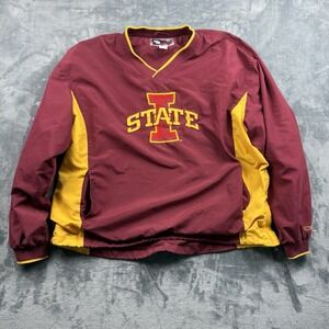 Campus Specialties Size Large Iowa State Pullover Red/Yellow Logo Embroidered